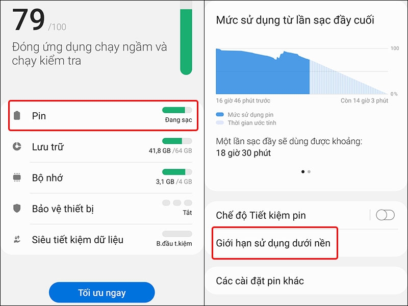 Cách thêm ứng dụng vào chế độ nghỉ sâu trên điện thoại Samsung