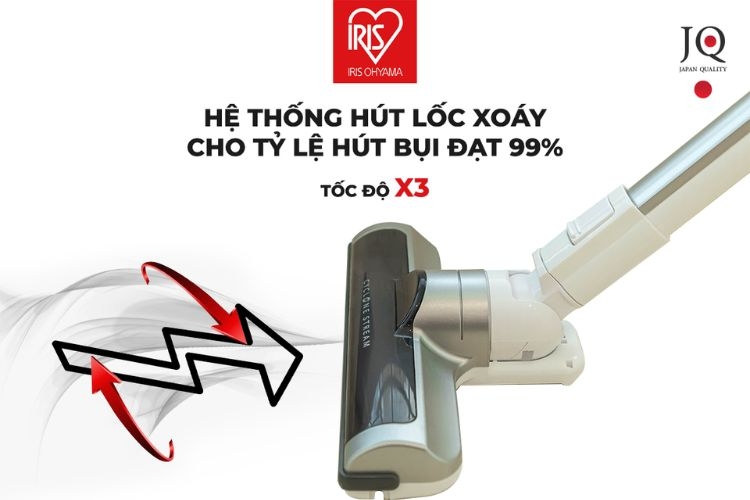 Máy hút bụi không dây IRIS OHYAMA IC-SLDC 8