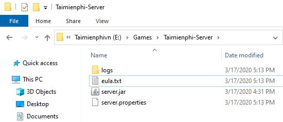 Cách tạo server Minecraft - Bước 1