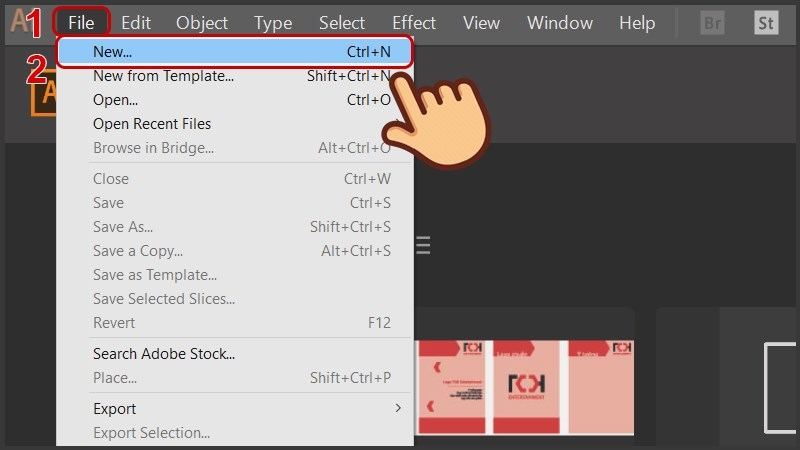Người dùng tiến hành chọn file sau đó chọn new