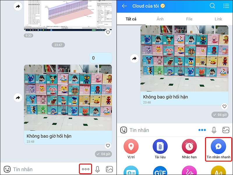 Hướng dẫn sử dụng &nbsp;tính năng Tin nhắn nhanh trên Zalo