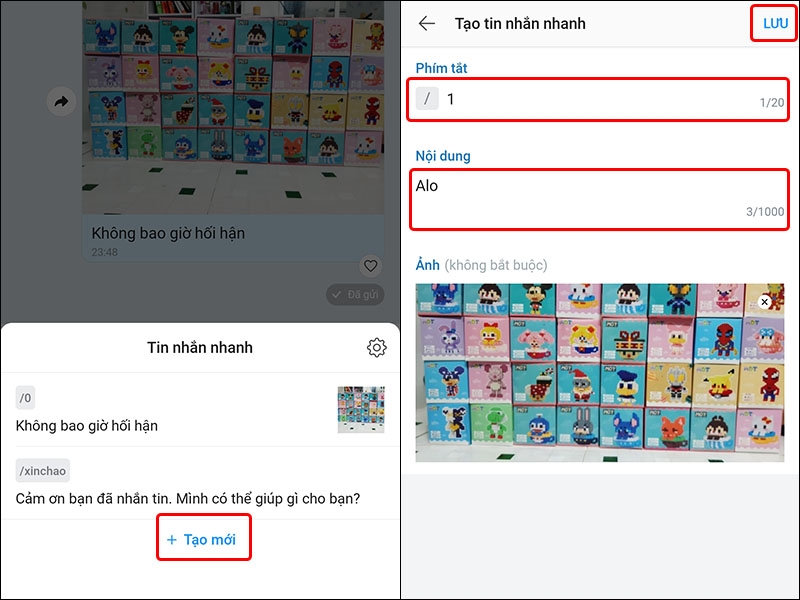 Hướng dẫn sử dụng &nbsp;tính năng Tin nhắn nhanh trên Zalo