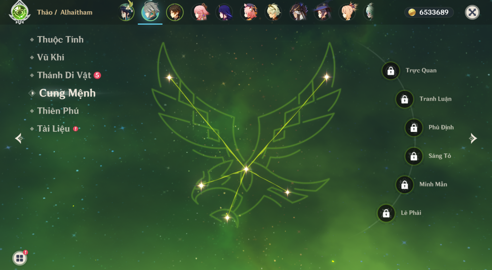 Cung Mệnh Alhaitham