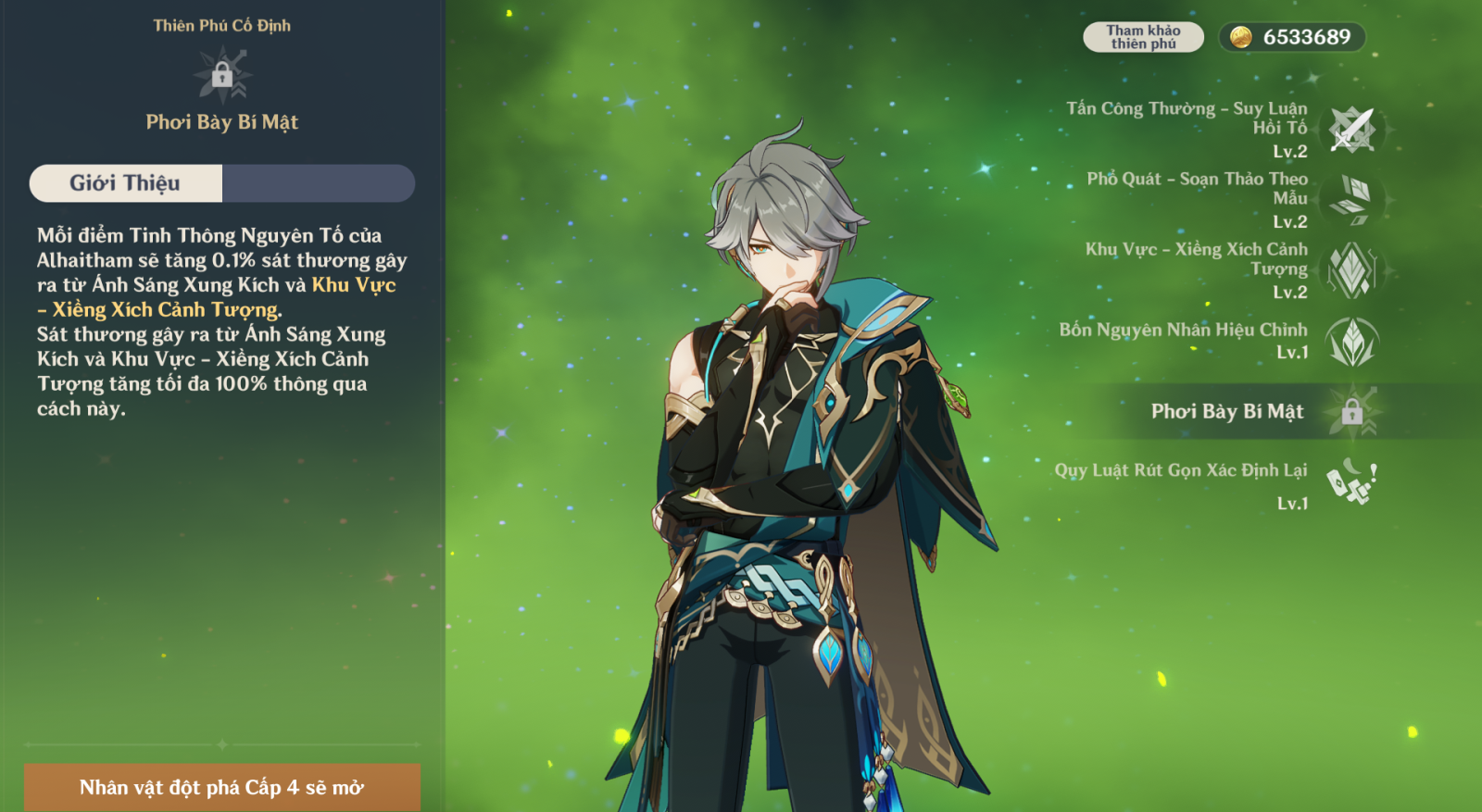 Thiên Phú Alhaitham Genshin Impact