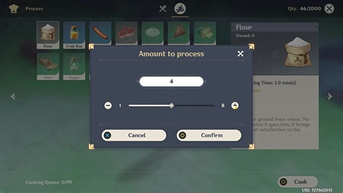 Tổng hợp nhanh 4 bước gia công thực phẩm Genshin Impact