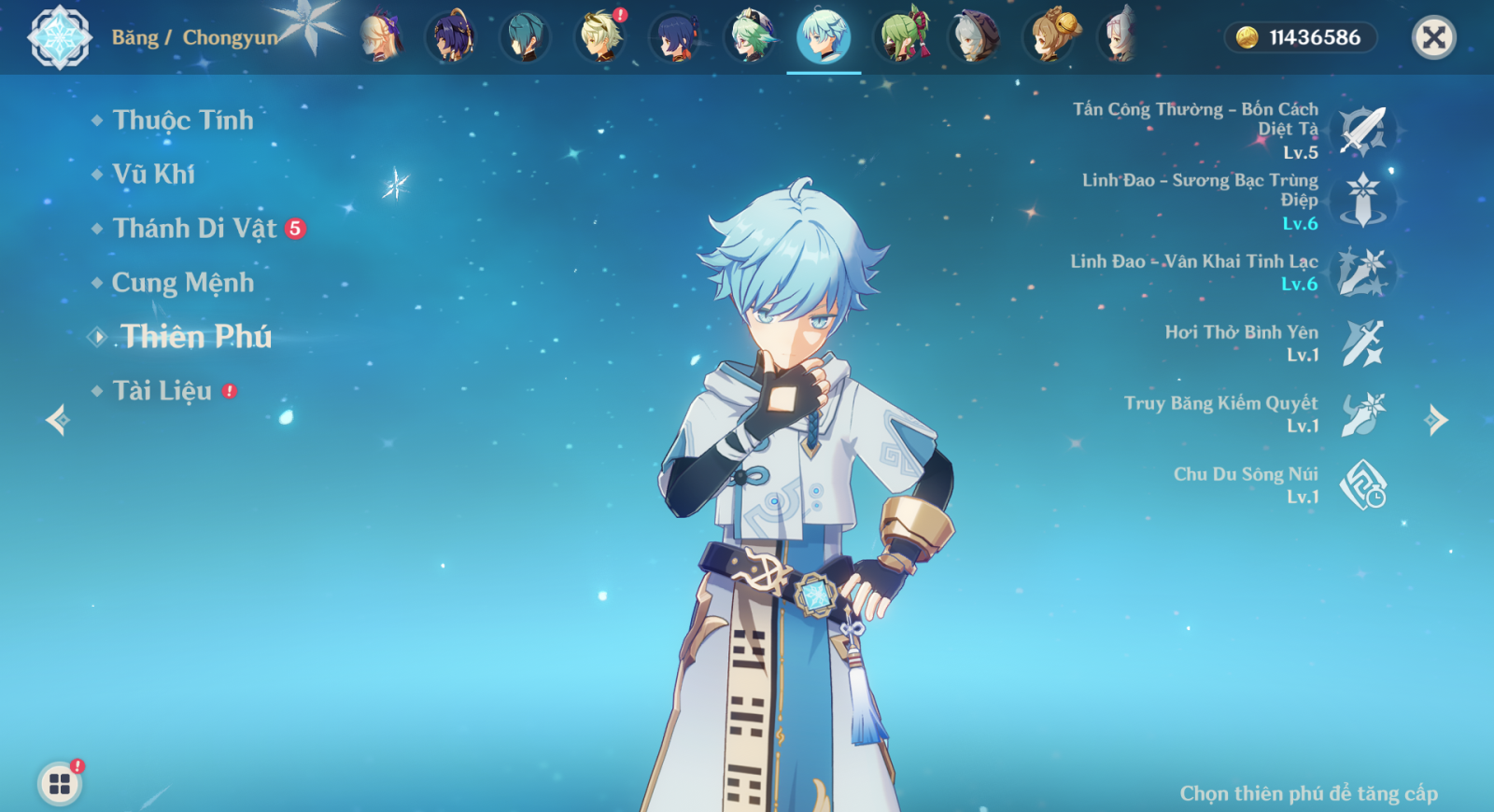 Kỹ Năng Chongyun Genshin Impact