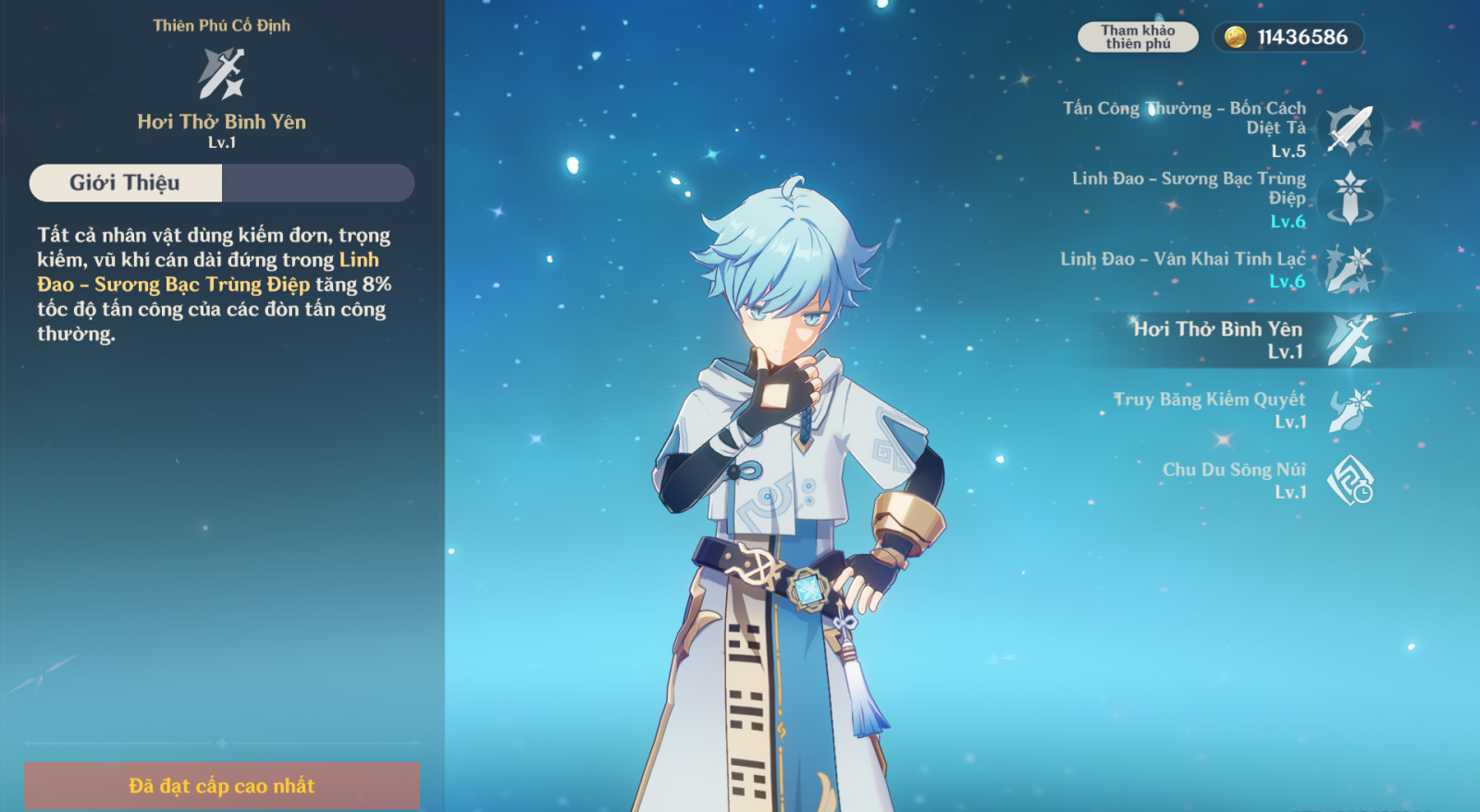 Thiên Phú Chongyun Genshin Impact