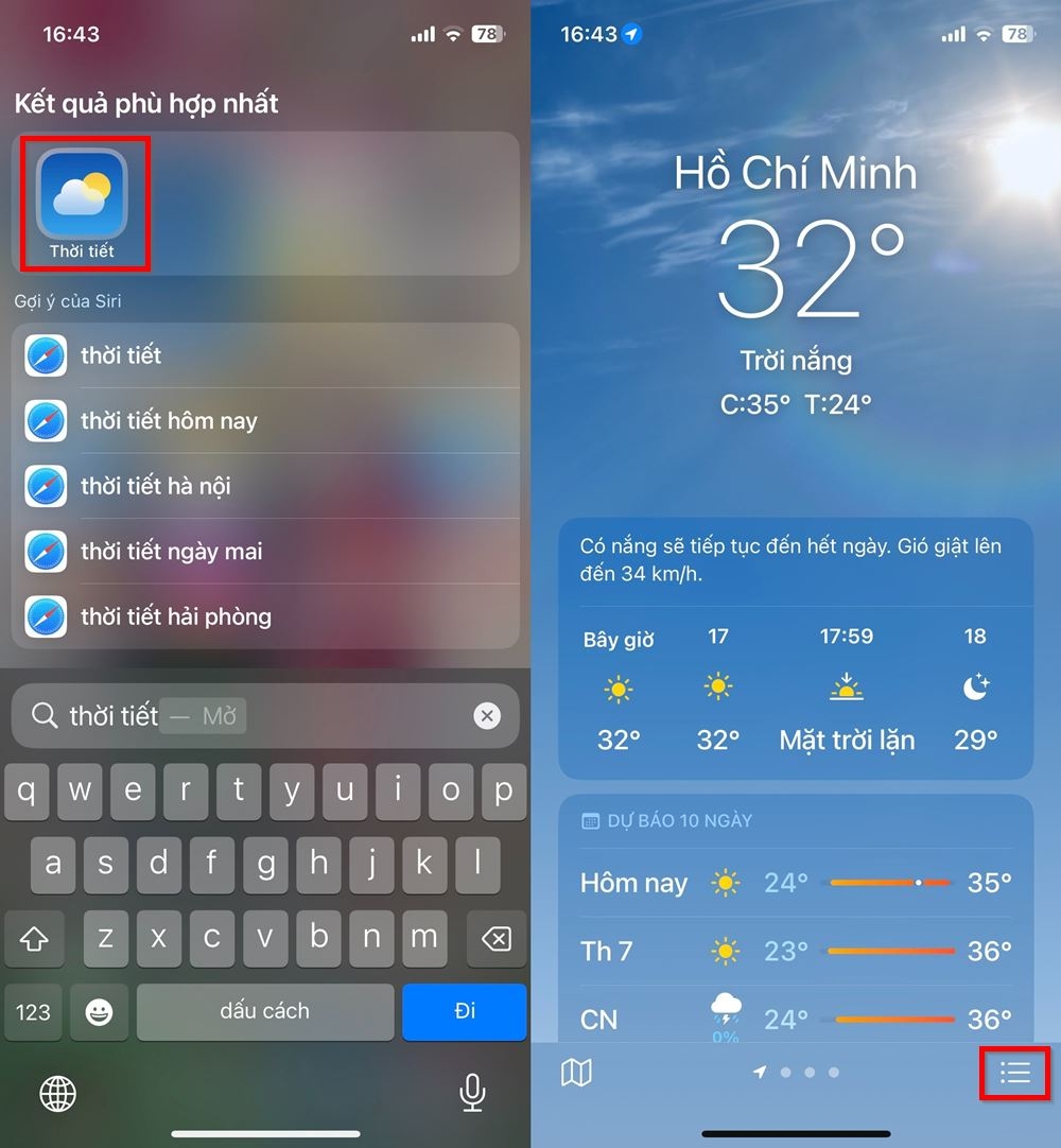 3 mẹo sử dụng ứng dụng thời tiết trên iPhone cực hay 1