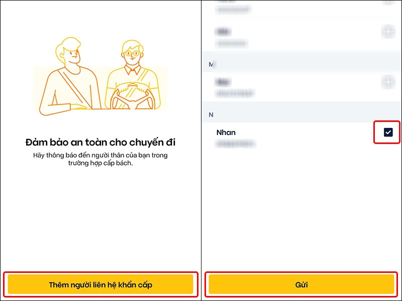 Hướng dẫn thêm liên hệ khẩn cấp trên ứng dụng Be