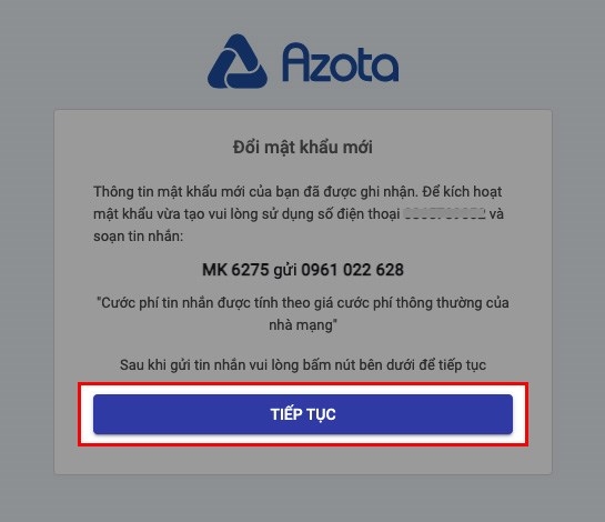 Cách lấy lại mật khẩu Azota - Ảnh 6