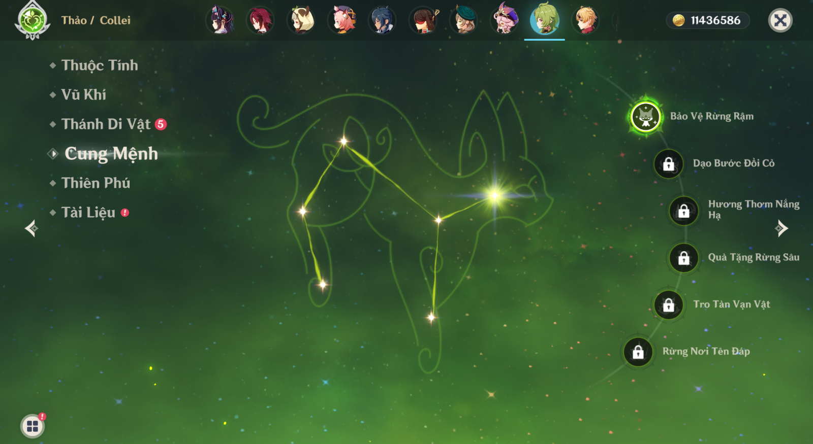 Cung mệnh Collei Genshin Impact