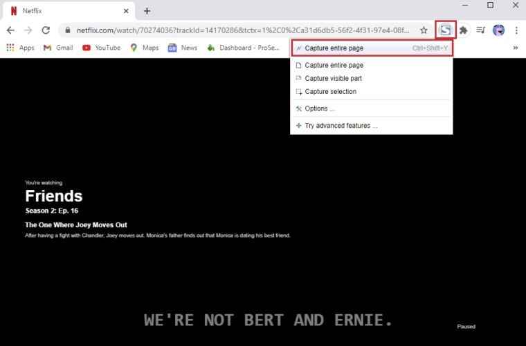 cách chụp màn hình Netflix