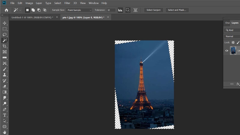 Cách chỉnh ảnh nghiêng thành ảnh thẳng bằng Photoshop