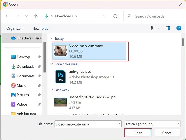 Bước 3: Chuyển file WMV sang MP4