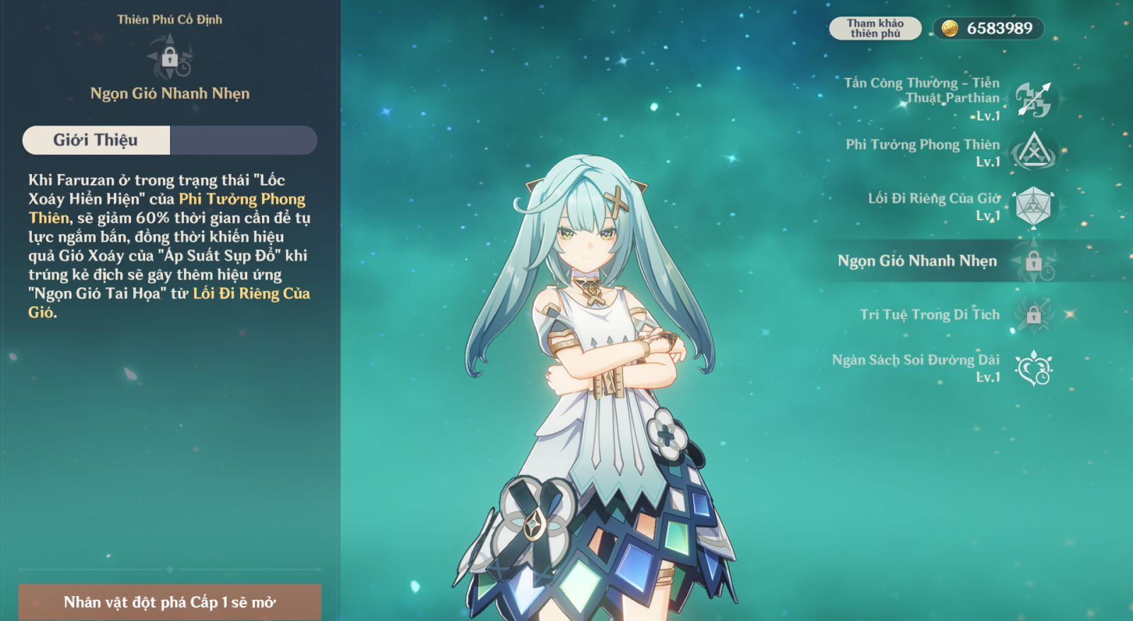 Thiên Phú Faruzan Genshin Impact