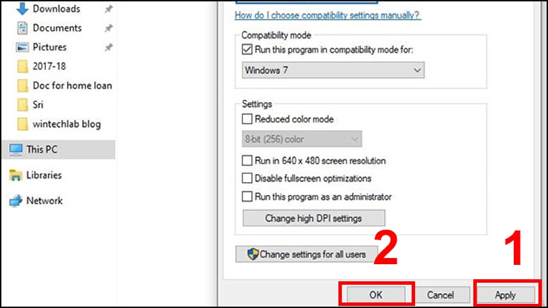 Cài đặt driver ở chế độ Compatibility - Bước 3