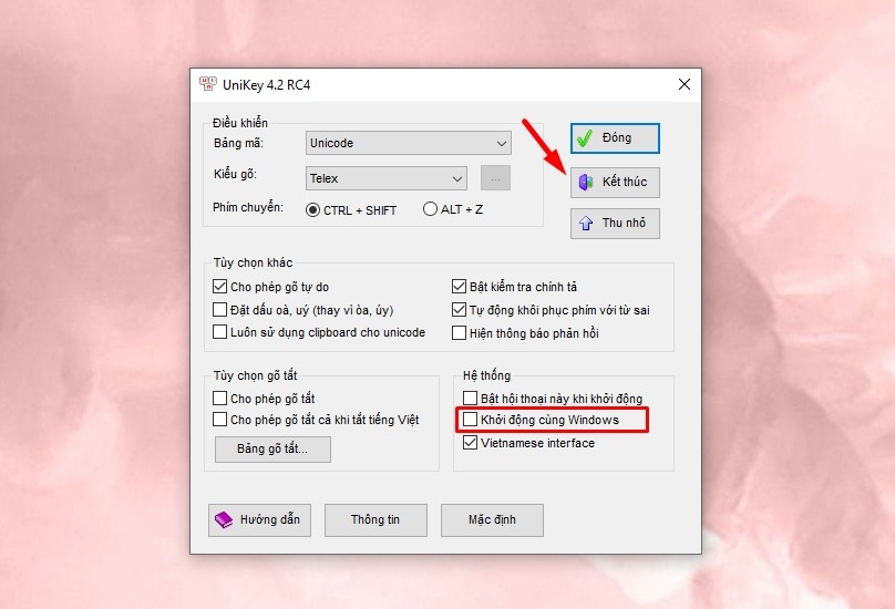 Sử dụng bộ gõ EVKey đối với Windows