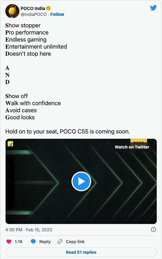 Teaser POCO C55 (ảnh 1)