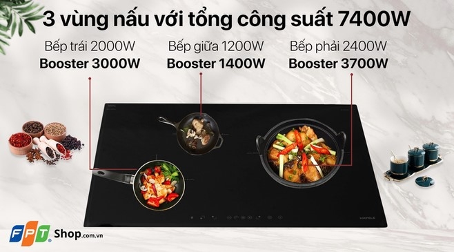 Bếp từ 3 vùng nấu là gì? Có nên mua không? 35