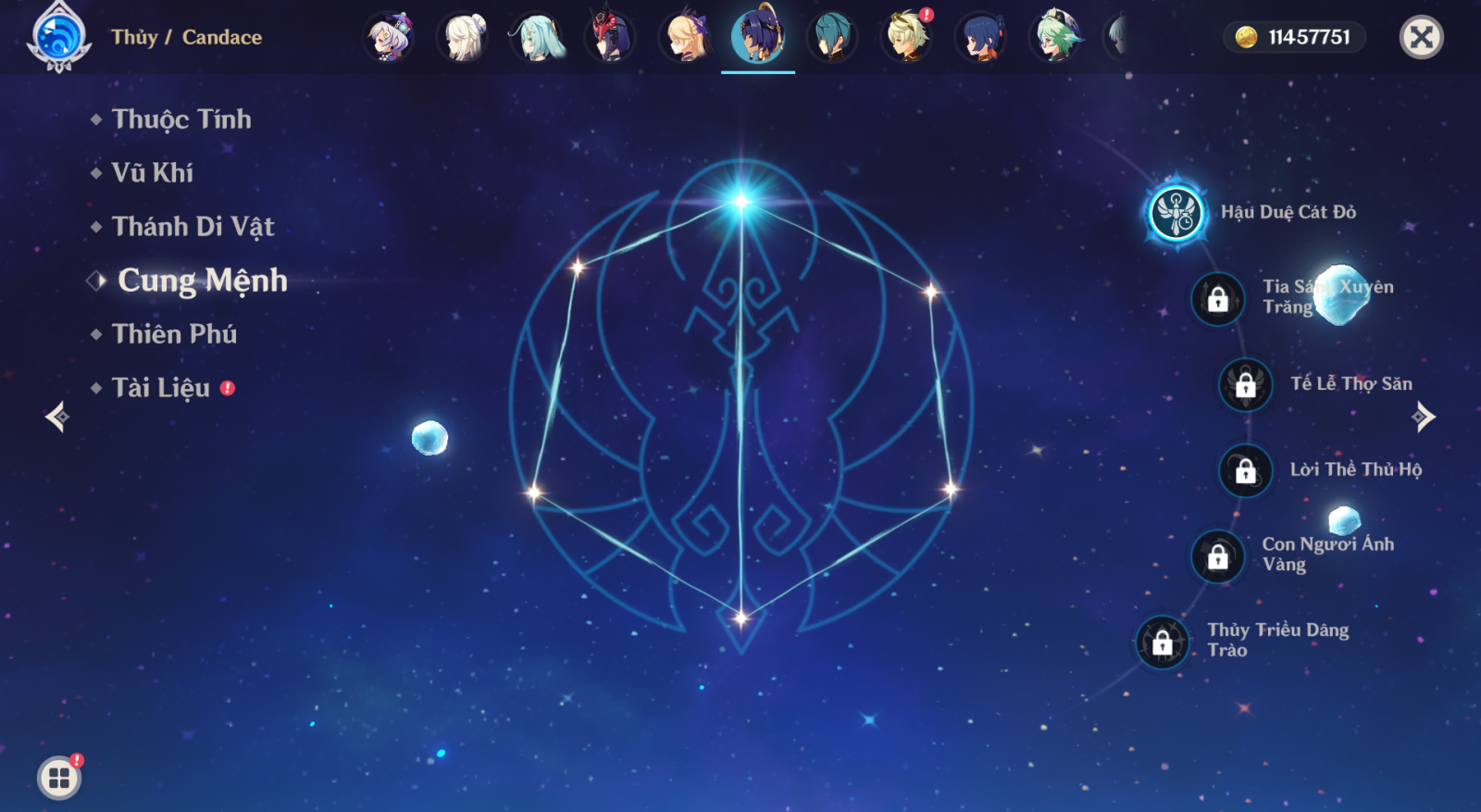Cung Mệnh Candace Genshin Impact
