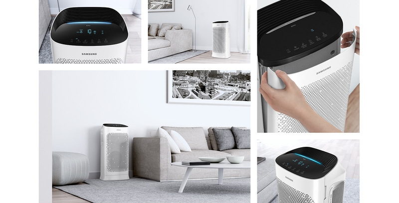 Hình dáng bên ngoài của máy lọc không khí Samsung
