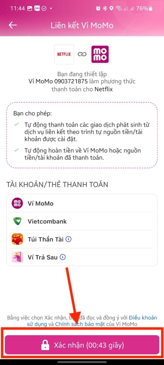 Cách thanh toán Netflix qua MoMo cực tiện lợi và nhanh chóng hình 9