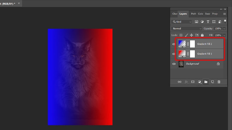 Cách Blend màu đỏ và xanh cho hình ảnh bằng Photoshop