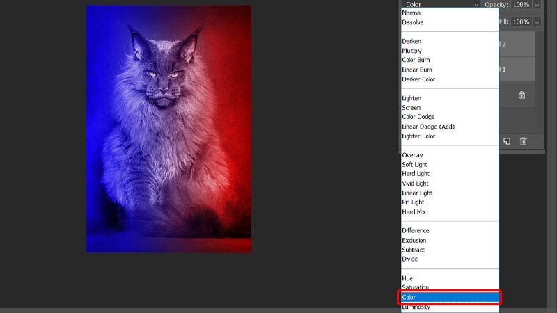 Cách Blend màu đỏ và xanh cho hình ảnh bằng Photoshop