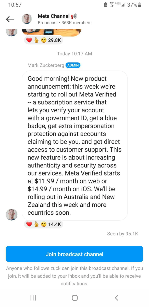 Tick xanh Facebook