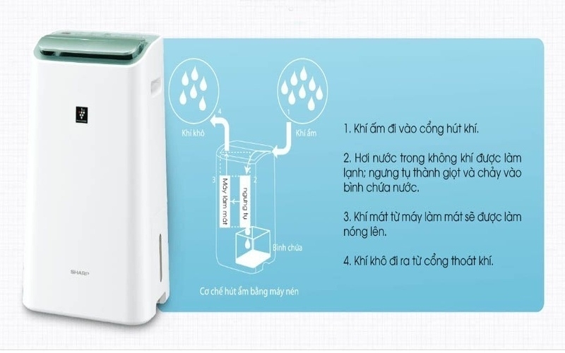 Cấu tạo các bộ phận và vị trí hộp chứa nước trong máy lọc không khí