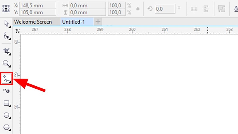 Vẽ đường thẳng trong corel bằng Smart Drawing