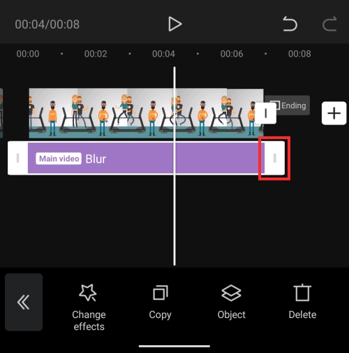 Cách làm mờ video trên Capcut (Bước 5)