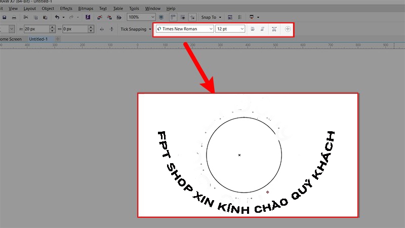 Hướng dẫn làm chữ cong trong Corel (Ảnh 7)