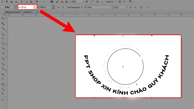 Hướng dẫn làm chữ cong trong Corel (Ảnh 6)