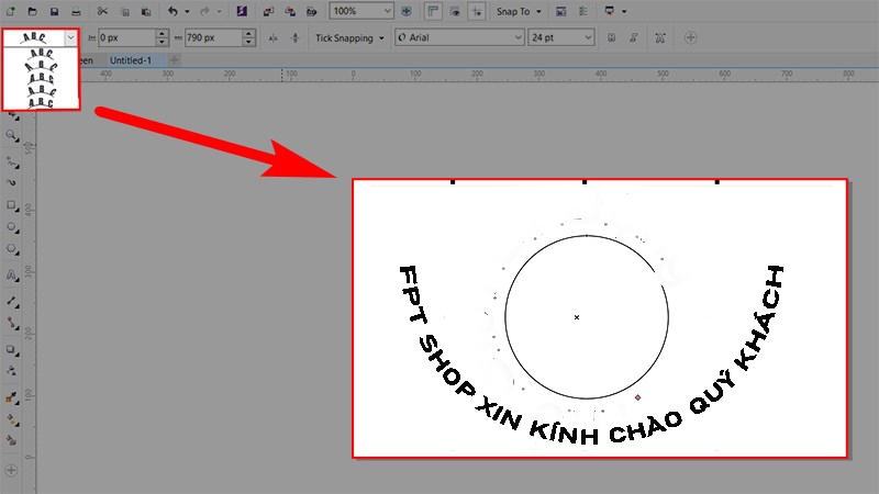 Hướng dẫn làm chữ cong trong Corel (Ảnh 5)