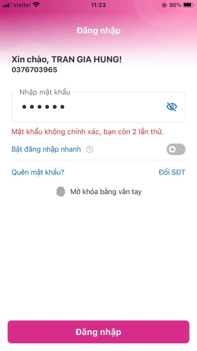Momo đăng nhập nhanh chóng chỉ với 5 phút!