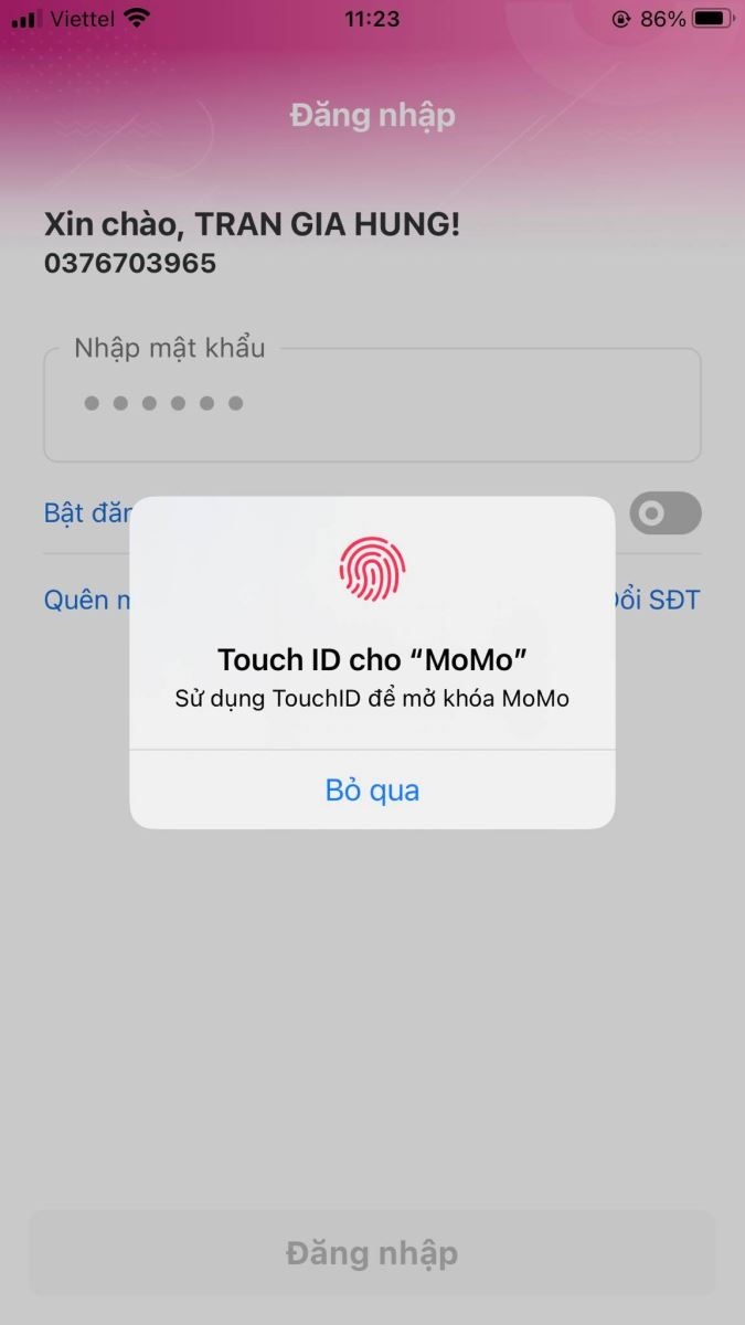 Momo đăng nhập nhanh chóng chỉ với 5 phút!