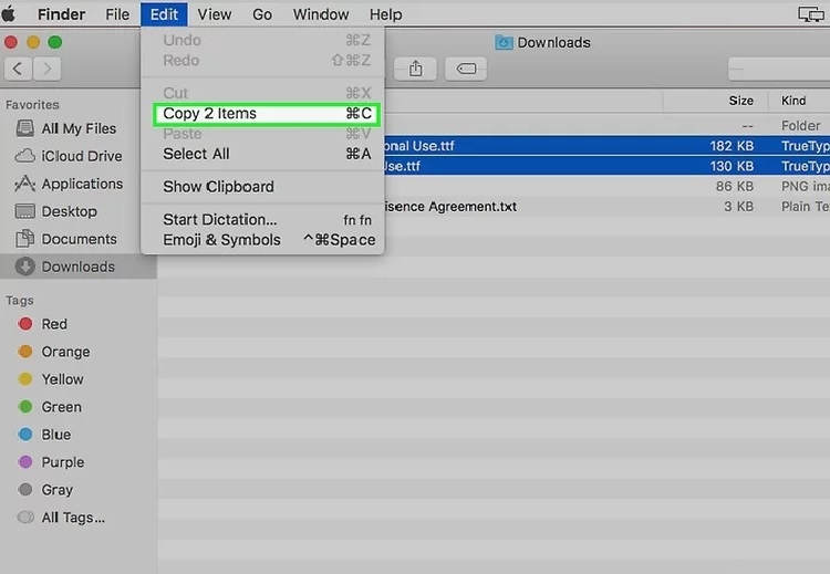 Cách thêm font chữ vào illustrator trên Mac (Bước 2)