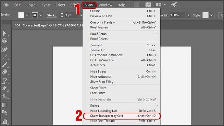 Đổi màu background trong AI bằng Document Setup (Bước 7)