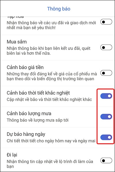 Cách bật thông báo thời tiết trên trình duyệt Microsoft Bing