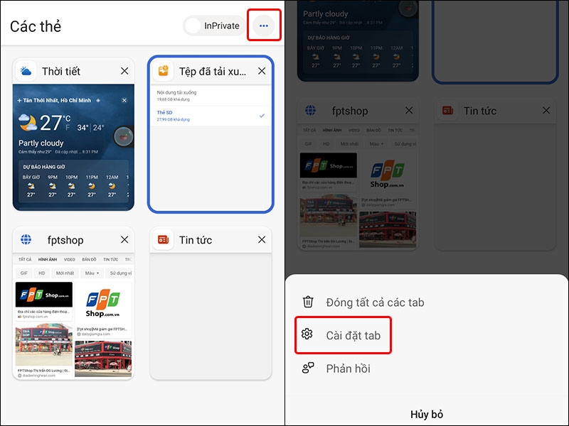 Cách thiết lập tính năng đóng tab tự động trên trình duyệt Microsoft Bing