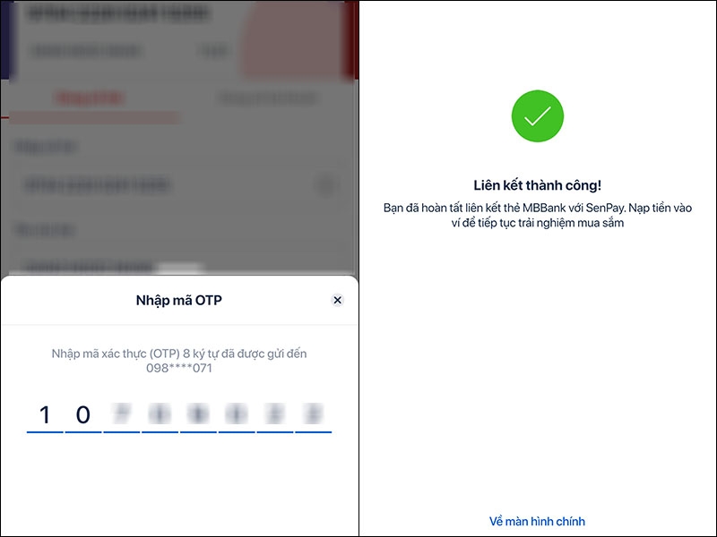 Cách liên kết tài khoản ngân hàng với ứng dụng Sendo