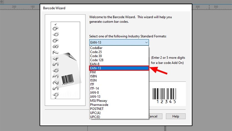 Hướng dẫn cách tạo mã vạch trong Corel (Ảnh 2)