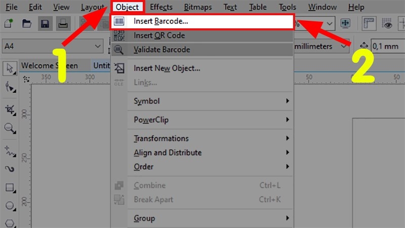 Hướng dẫn cách tạo mã vạch trong Corel (Ảnh 1)