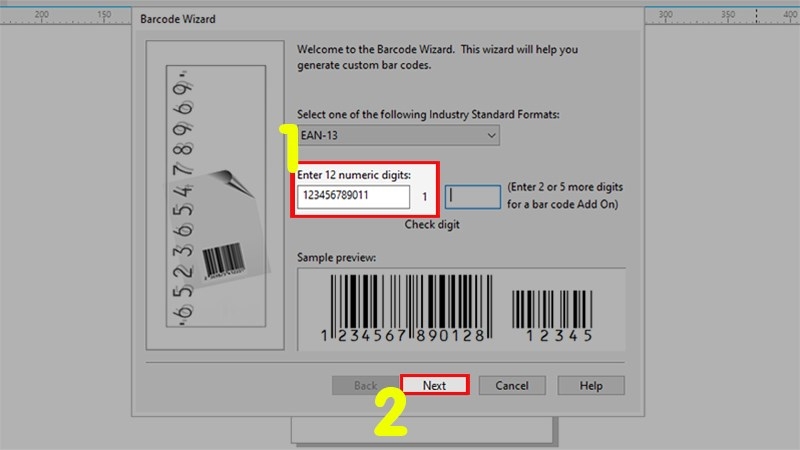 Hướng dẫn cách tạo mã vạch trong Corel (Ảnh 3)