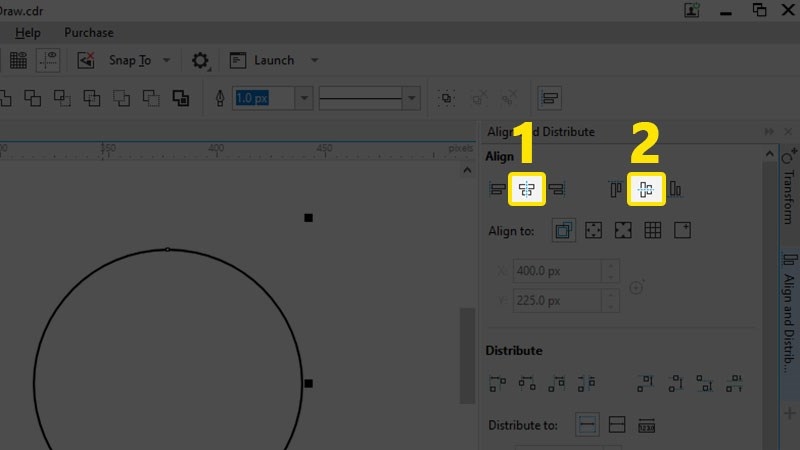 Căn chỉnh đều cho hai đối tượng