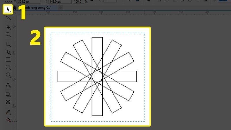 Chọn tất cả hình chữ nhật