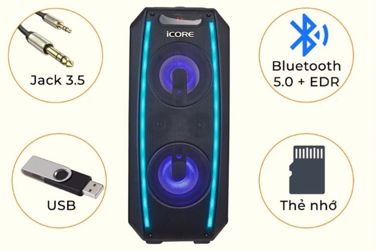 Loa Bluetooth Karaoke iCore i6