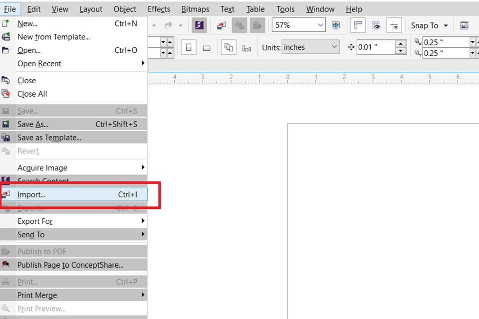 Chọn Import để chèn ảnh bạn muốn đổi màu nền