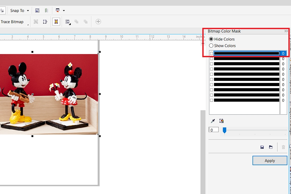 Chọn Hide Color để ẩn màu nền đi